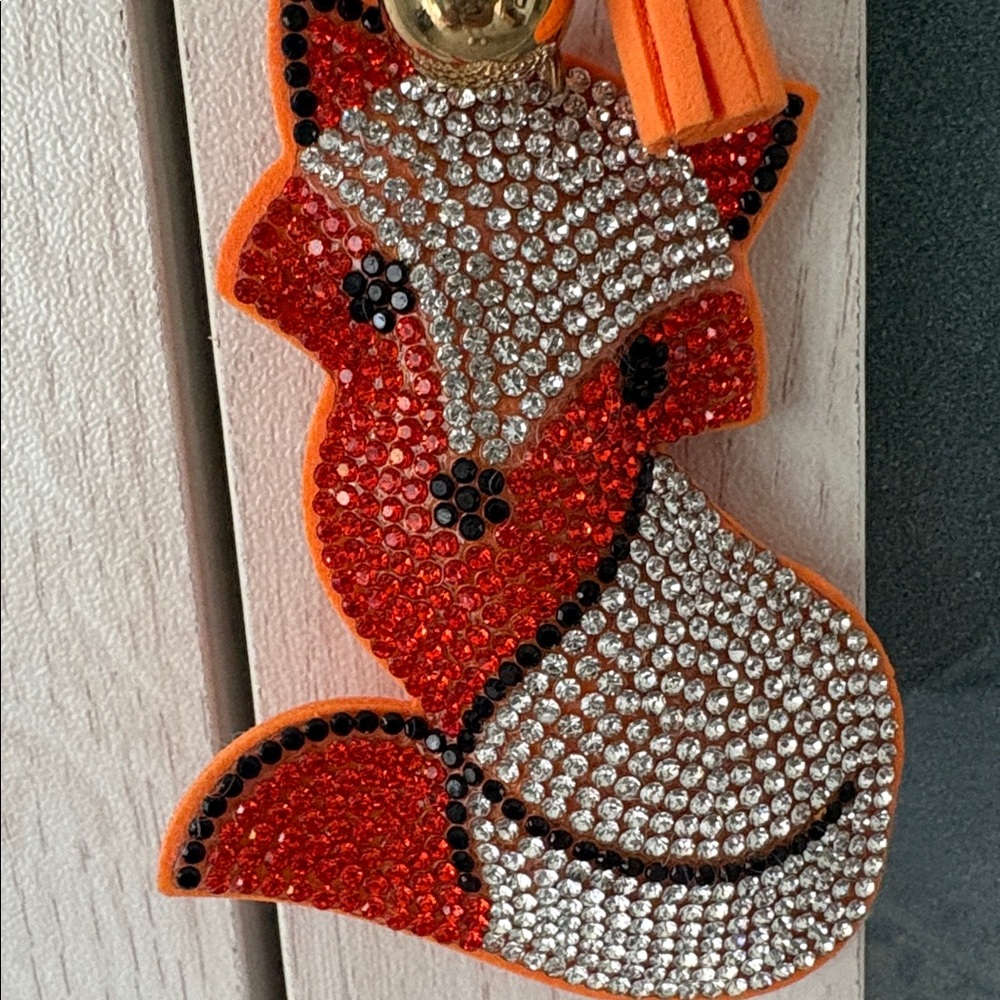 Bag Charm Rhinestone Fox - Picture 2 of 6